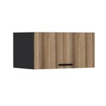 Casa si Gradina - Mobilier - Comode si corpuri - Corpuri bucatarie - Dulap de perete, Hanah Home, pal melaminat, antracit si auriu, 90x45x54 cm - Infinity.ro