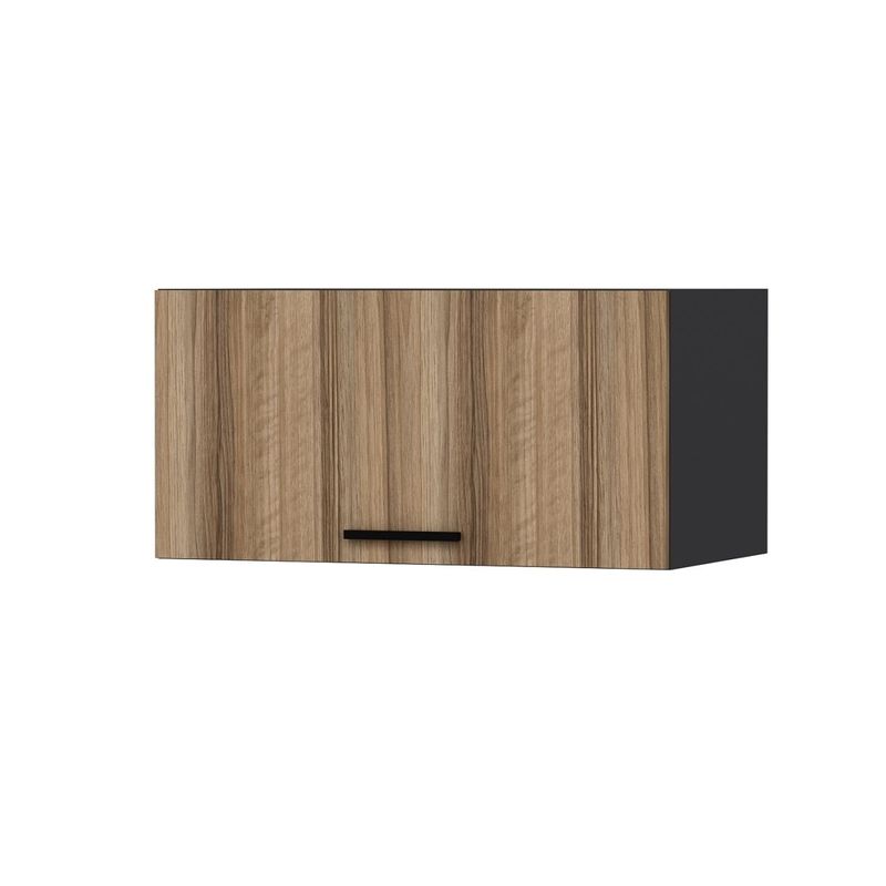 Casa si Gradina - Mobilier - Comode si corpuri - Corpuri bucatarie - Dulap de perete, Hanah Home, pal melaminat, antracit si auriu, 90x45x54 cm - Infinity.ro