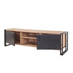 Casa si Gradina - Mobilier - Comode si corpuri - Comode - Comoda tv, Hanah Home, pal melaminat, pin atlantic si negru, 180x45x50 cm - Infinity.ro