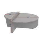 Casa si Gradina - Mobilier - Mese si birouri - Masute de cafea - Masuta de cafea, Hanah Home, pal melaminat, nuc si alb, 90x60x30 cm - Infinity.ro
