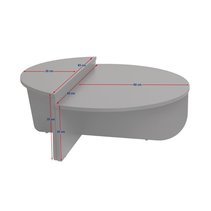 Casa si Gradina - Mobilier - Mese si birouri - Masute de cafea - Masuta de cafea, Hanah Home, pal melaminat, nuc si alb, 90x60x30 cm - Infinity.ro