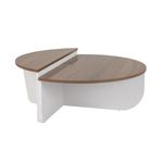 Casa si Gradina - Mobilier - Mese si birouri - Masute de cafea - Masuta de cafea, Hanah Home, pal melaminat, nuc si alb, 90x60x30 cm - Infinity.ro