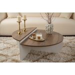 Casa si Gradina - Mobilier - Mese si birouri - Masute de cafea - Masuta de cafea, Hanah Home, pal melaminat, nuc si alb, 90x60x30 cm - Infinity.ro
