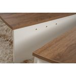 Casa si Gradina - Mobilier - Mese si birouri - Masute de cafea - Masuta de cafea, Hanah Home, pal melaminat, nuc si alb, 90x60x30 cm - Infinity.ro