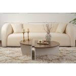 Casa si Gradina - Mobilier - Mese si birouri - Masute de cafea - Masuta de cafea, Hanah Home, pal melaminat, nuc si alb, 90x60x30 cm - Infinity.ro