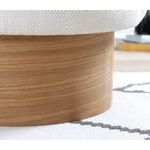 Casa si Gradina - Mobilier - Scaune si fotolii - Tabureti - Taburet, Hanah Home, bumbac si in, crem, 47x66 cm - Infinity.ro