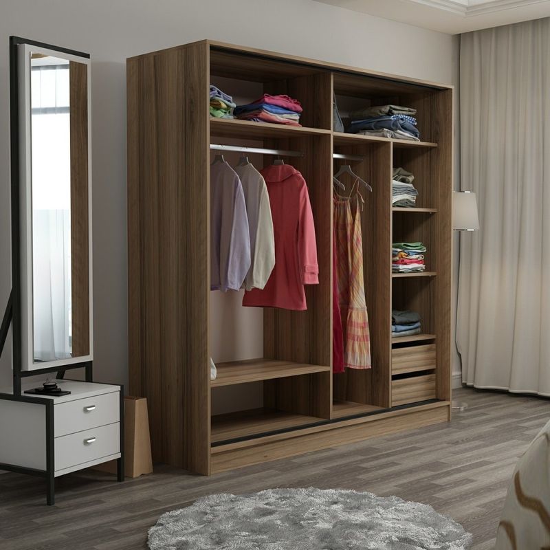 Casa si Gradina - Mobilier - Dulapuri si sifoniere - Sifoniere - Sifonier, Hanah Home, pal melaminat, dore, 180x52x210 cm, 506MNR2634 - Infinity.ro