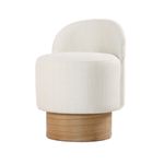 Casa si Gradina - Mobilier - Scaune si fotolii - Tabureti - Taburet, Hanah Home, bumbac si in, crem, 47x66 cm - Infinity.ro