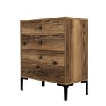 Casa si Gradina - Mobilier - Comode si corpuri - Comode - Comoda, Hanah Home, pal melaminat, nuc, 76x40x90.7 cm - Infinity.ro