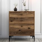 Casa si Gradina - Mobilier - Comode si corpuri - Comode - Comoda, Hanah Home, pal melaminat, nuc, 76x40x90.7 cm - Infinity.ro