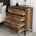 Casa si Gradina - Mobilier - Comode si corpuri - Comode - Comoda, Hanah Home, pal melaminat, nuc, 76x40x90.7 cm - Infinity.ro