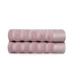 Casa si Gradina - Textile si covoare - Textile baie - Prosoape - Set prosoape de maini, L'essentiel Maison, roz prafuit si gri, 50x90 cm, 100% bumbac - Infinity.ro