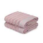 Casa si Gradina - Textile si covoare - Textile baie - Prosoape - Set prosoape de maini, L'essentiel Maison, roz prafuit si gri, 50x90 cm, 100% bumbac - Infinity.ro