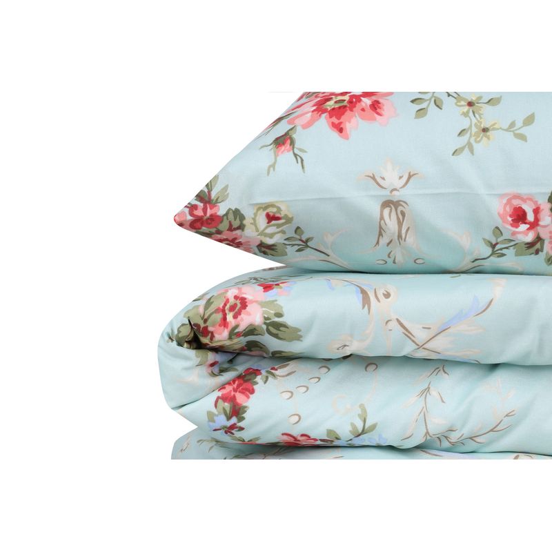 Casa si Gradina - Textile si covoare - Lenjerii de pat - Seturi de lenjerie - Set lenjerie de pat single, L'essentiel Maison, menta, roz, galben, verde, 160x220 cm, 65% bumbac, 35% poliester - Infinity.ro