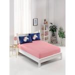 Casa si Gradina - Textile si covoare - Lenjerii de pat - Lenjerii copii - Set lenjerie pat single, L'essentiel Maison, albastru inchis roz alb, 100x200+20 cm, 65% bumbac 35% poliester - Infinity.ro