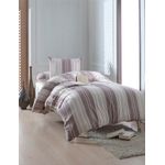 Casa si Gradina - Textile si covoare - Lenjerii de pat - Seturi de lenjerie - Set lenjerie de pat single, L'essentiel Maison, maro bej, 140x200 cm, 70% bumbac 30% poliester - Infinity.ro