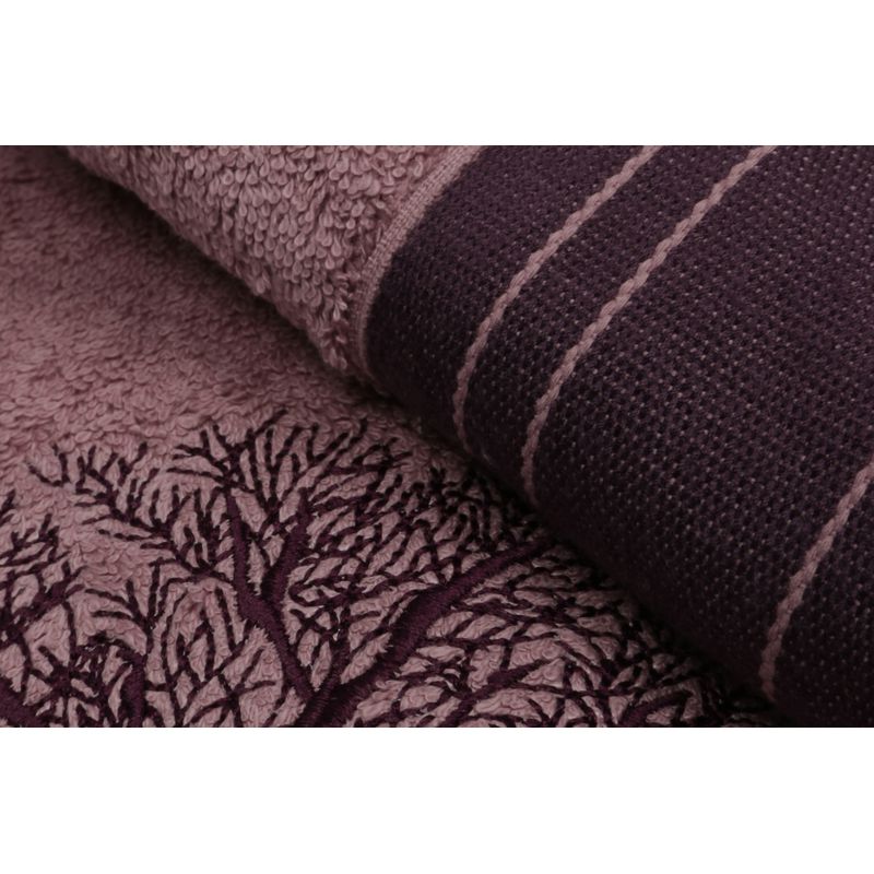 Casa si Gradina - Textile si covoare - Textile baie - Prosoape - Set prosoape de mana, L'essentiel Maison, maro, 50x90 cm, 100% bumbac, brodat - Infinity.ro