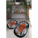 Casa si Gradina - Textile si covoare - Covoare - Covorase baie - Set covorase de baie, L'essentiel Maison, multicolor, 50x60 cm si 60x100 cm, 100% poliester, antiderapant, 510CHL1318 - Infinity.ro