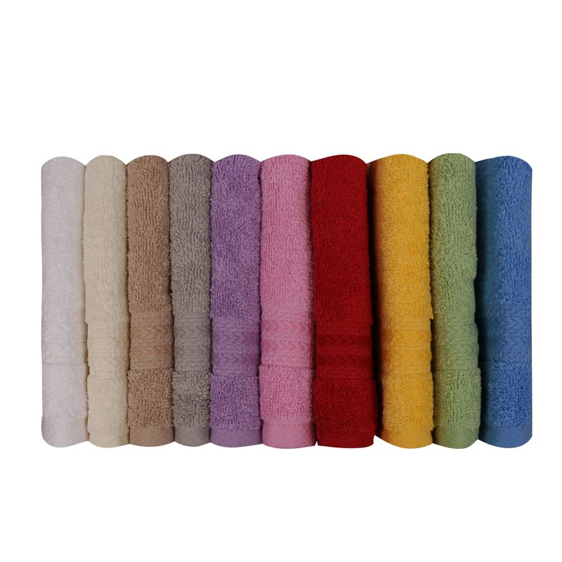 Casa si Gradina - Textile si covoare - Textile baie - Prosoape - Set prosoape de fata, L'essentiel Maison, multicolor, 30x50 cm, 100% bumbac, 10 bucati - Infinity.ro