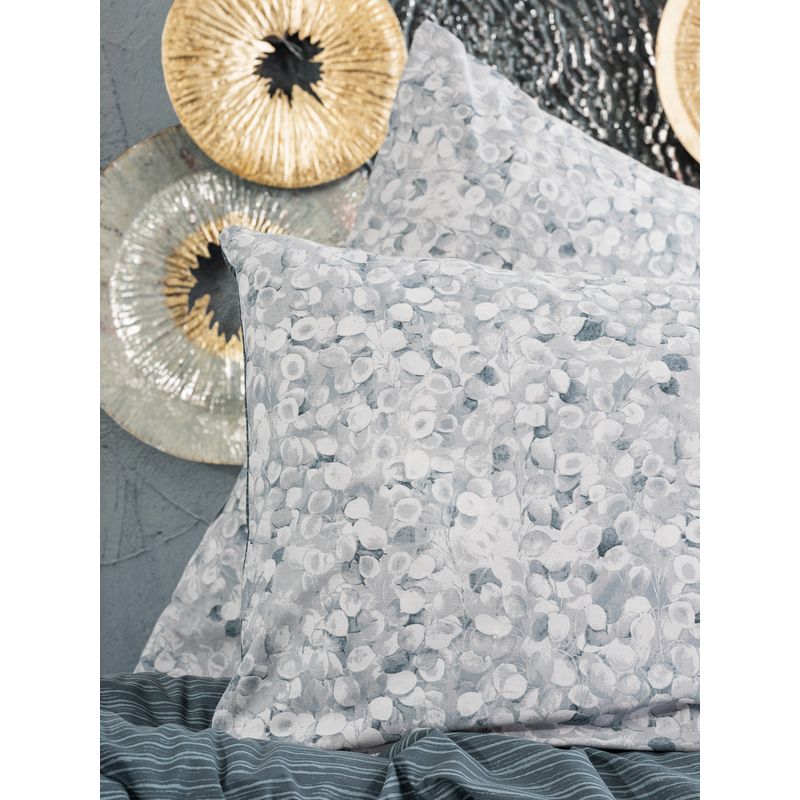 Casa si Gradina - Textile si covoare - Lenjerii de pat - Seturi de lenjerie - Set lenjerie pat single, L'essentiel Maison, antracit alb gri, 100% bumbac ranforce, 160x220 cm - Infinity.ro