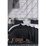 Casa si Gradina - Textile si covoare - Pături și cuverturi - Cuverturi - Set cuvertura pat dublu, L'essentiel Maison, negru si gri, 200x220 cm, bumbac si poliester - Infinity.ro