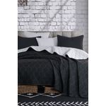 Casa si Gradina - Textile si covoare - Pături și cuverturi - Cuverturi - Set cuvertura pat dublu, L'essentiel Maison, negru si gri, 200x220 cm, bumbac si poliester - Infinity.ro