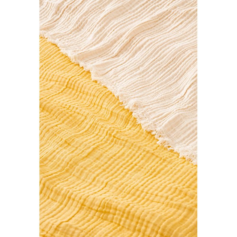 Casa si Gradina - Textile si covoare - Pături și cuverturi - Cuverturi - Cuvertura pat dublu, L'essentiel Maison, galben, 230x250 cm, 100% bumbac - Infinity.ro