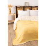 Casa si Gradina - Textile si covoare - Pături și cuverturi - Cuverturi - Cuvertura pat dublu, L'essentiel Maison, galben, 230x250 cm, 100% bumbac - Infinity.ro