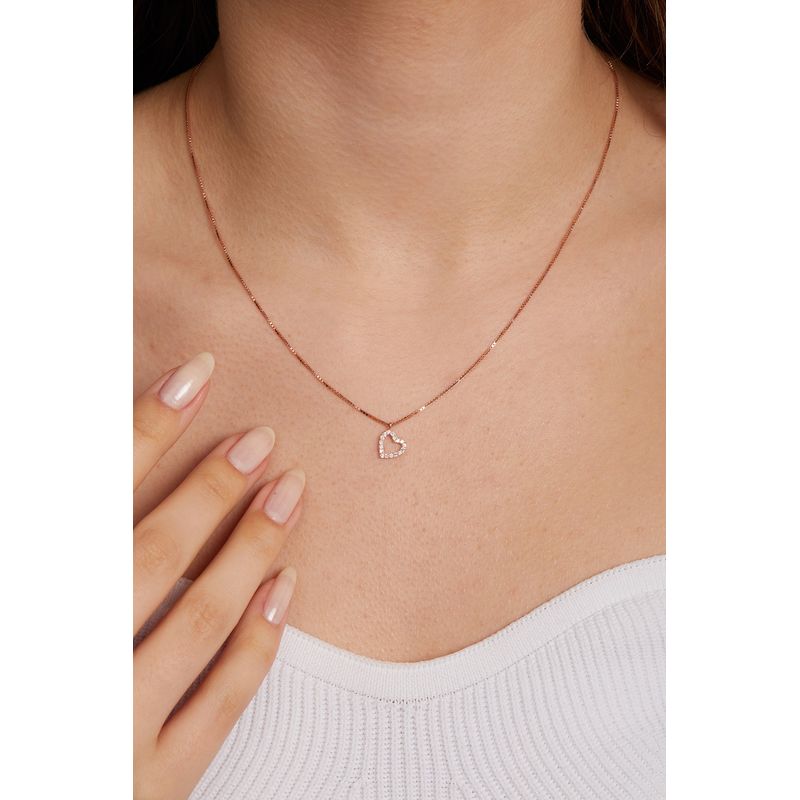 Fashion, accesorii si bijuterii - Femei - Bijuterii femei - Coliere femei - Colier, Heliophilia, argint 925, aur roz, unisex, antialergic, 757ELS2123 - Infinity.ro