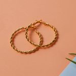 Fashion, accesorii si bijuterii - Femei - Bijuterii femei - Cercei femei - Cercei, Heliophilia, metal, auriu, diametru 38 mm - Infinity.ro