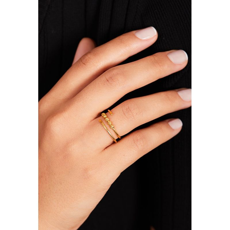 Fashion, accesorii si bijuterii - Femei - Bijuterii femei - Inele femei - Inel, Heliophilia, argint 925, auriu, marime universala, 757ELS2306 - Infinity.ro