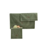 Casa si Gradina - Textile si covoare - Textile baie - Prosoape - Set prosoape baie, L'essentiel Maison, verde, 75x150 cm, 50x90 cm, 30x50 cm, 100% bumbac, 3 piese - Infinity.ro