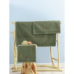 Casa si Gradina - Textile si covoare - Textile baie - Prosoape - Set prosoape baie, L'essentiel Maison, verde, 75x150 cm, 50x90 cm, 30x50 cm, 100% bumbac, 3 piese - Infinity.ro