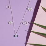 Fashion, accesorii si bijuterii - Femei - Bijuterii femei - Coliere femei - Colier, Heliophilia, argint 925, argintiu, zirconiu, 43 cm, 736ELS1397 - Infinity.ro