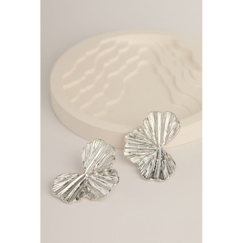 Fashion, accesorii si bijuterii - Femei - Bijuterii femei - Cercei femei - Cercei, Heliophilia, metal, argintiu, 2x3 cm - Infinity.ro