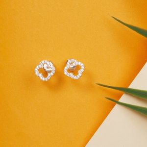 Cercei stud, Heliophilia, argint 925, argintiu, 9,4x10,3 mm