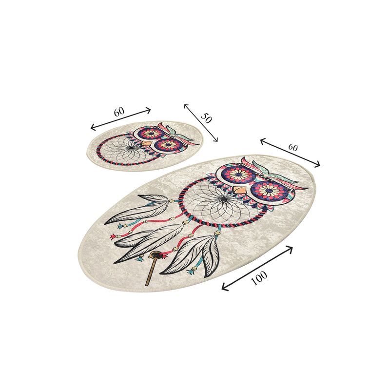 Casa si Gradina - Textile si covoare - Covoare - Covorase baie - Set covorase baie, L'essentiel Maison, multicolor, 50x60 cm si 60x100 cm, 100% poliester, antiderapant, 359CHL2382 - Infinity.ro