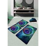 Casa si Gradina - Textile si covoare - Covoare - Covorase baie - Set covorase baie, L'essentiel Maison, multicolor, 60x100 cm si 2x 50x60 cm, 100% poliester, antiderapant, 359CHL4472 - Infinity.ro