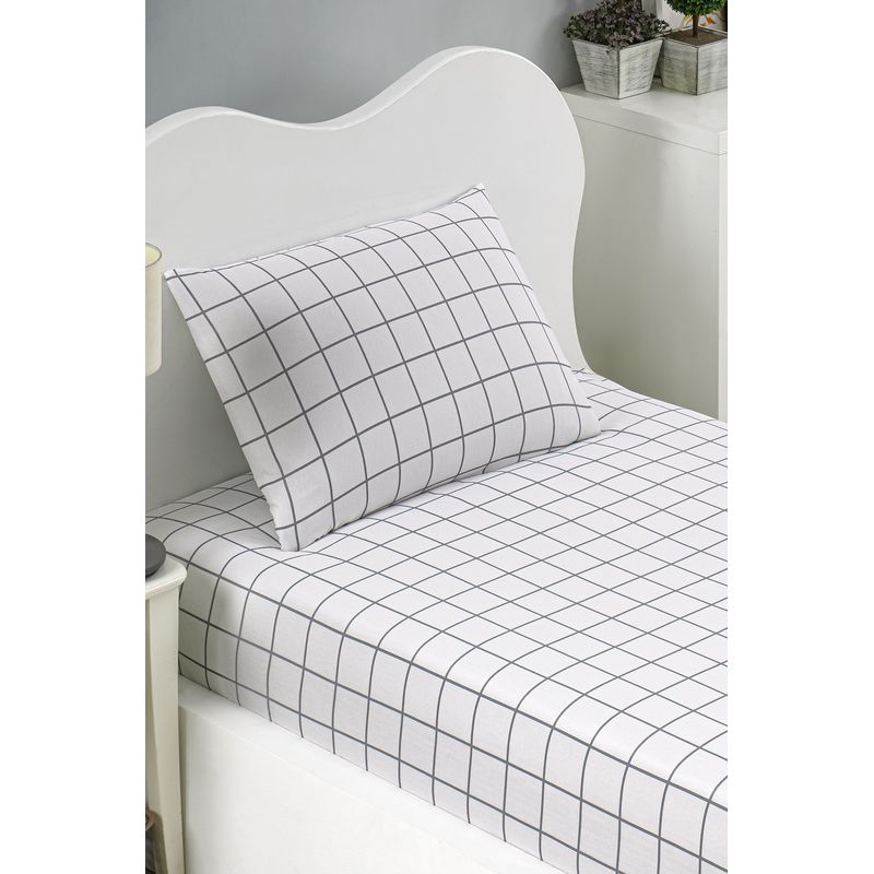 Casa si Gradina - Textile si covoare - Lenjerii de pat - Seturi de lenjerie - Set lenjerie de pat, L'essentiel Maison, gri, 100x200 cm, 65% bumbac 35% poliester - Infinity.ro