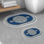 Casa si Gradina - Textile si covoare - Covoare - Covorase baie - Set covorase de baie, L'essentiel Maison, albastru, 50x60 cm si 60x100 cm, 100% poliester, antiderapant, 299ANR1661 - Infinity.ro