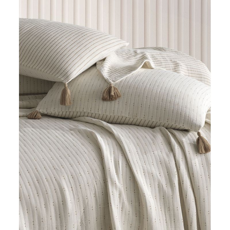 Casa si Gradina - Textile si covoare - Lenjerii de pat - Seturi de lenjerie - Set pique dublu, L'essentiel Maison, nurca, 240x260 cm, 100% bumbac, jacquard - Infinity.ro