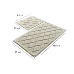 Casa si Gradina - Textile si covoare - Covoare - Covorase baie - Set covorase de baie, L'essentiel Maison, ecru, 50x60 cm si 60x100 cm, 100% bumbac, antiderapant, 351ALS2138 - Infinity.ro