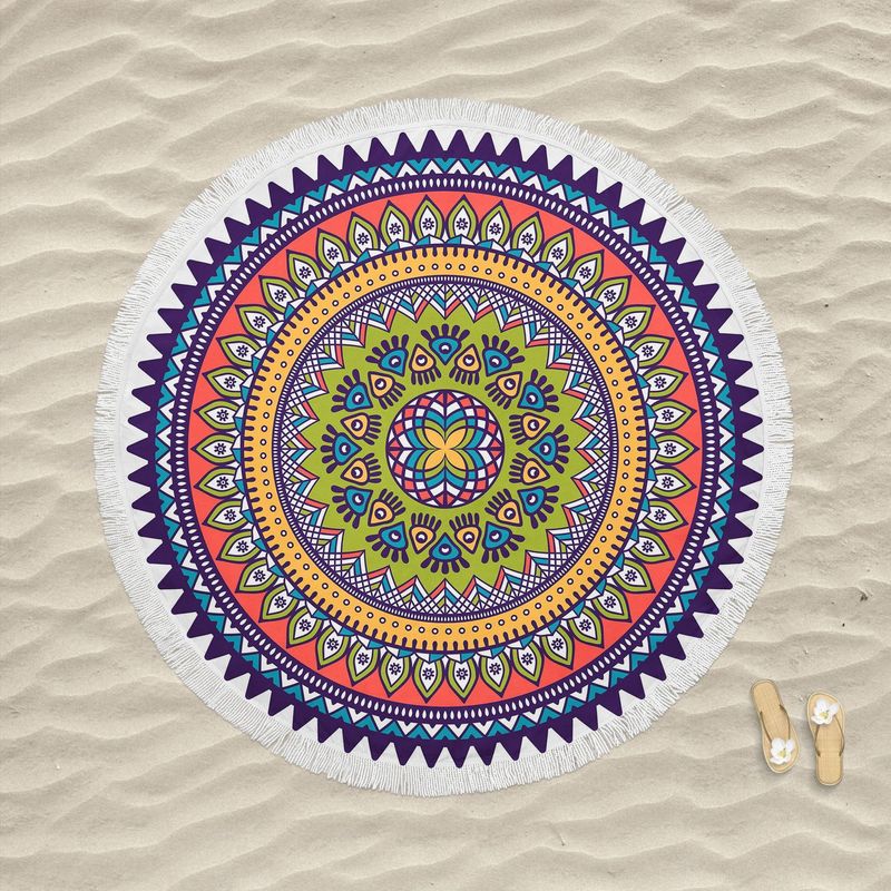 Casa si Gradina - Textile si covoare - Textile baie - Prosoape - Prosop de plaja, L'essentiel Maison, multicolor, 150x150 cm, 60% bumbac 40% poliester, 349MNT1131 - Infinity.ro