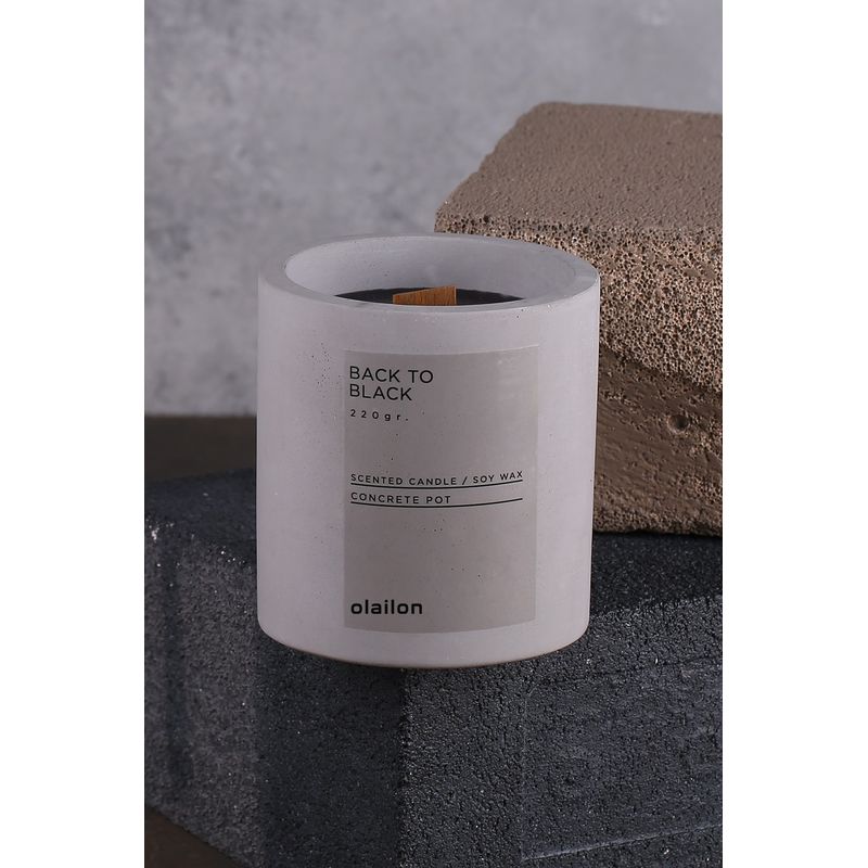 Casa si Gradina - Decoratiuni - Aromaterapie si lumanari - Lumanari si candele - Lumanare parfumata, Aberto Design, beton, gri, vanilie, 8.5x9 cm - Infinity.ro