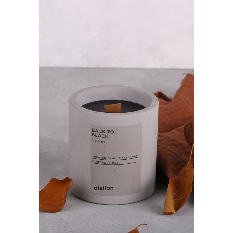 Casa si Gradina - Decoratiuni - Aromaterapie si lumanari - Lumanari si candele - Lumanare parfumata, Aberto Design, beton, gri, vanilie, 8.5x9 cm - Infinity.ro