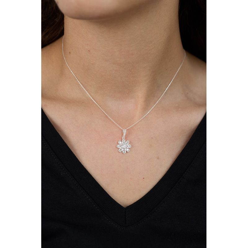 Fashion, accesorii si bijuterii - Femei - Bijuterii femei - Coliere femei - Colier, Heliophilia, argint 925, argintiu, cu zirconiu, marime universala - Infinity.ro