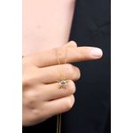 Fashion, accesorii si bijuterii - Femei - Bijuterii femei - Coliere femei - Colier, Heliophilia, argint 925, auriu, piatra zircon, marime unica - Infinity.ro