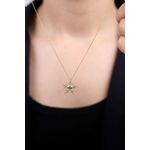 Fashion, accesorii si bijuterii - Femei - Bijuterii femei - Coliere femei - Colier, Heliophilia, argint 925, auriu, piatra zircon, marime unica - Infinity.ro