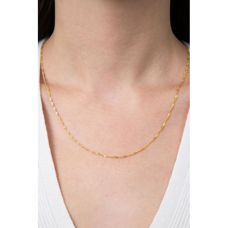 Fashion, accesorii si bijuterii - Femei - Bijuterii femei - Coliere femei - Colier, Heliophilia, femei, auriu, 60 cm, argint 925 - Infinity.ro