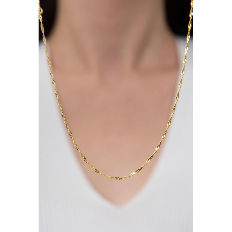 Fashion, accesorii si bijuterii - Femei - Bijuterii femei - Coliere femei - Colier, Heliophilia, femei, auriu, 60 cm, argint 925 - Infinity.ro